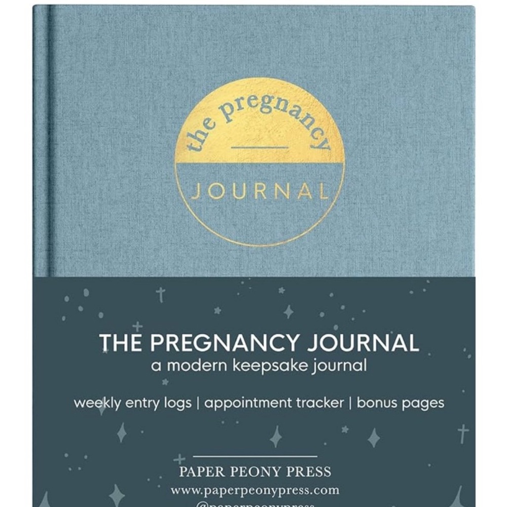 Paper Peony Press Pregnancy Journal in Blue